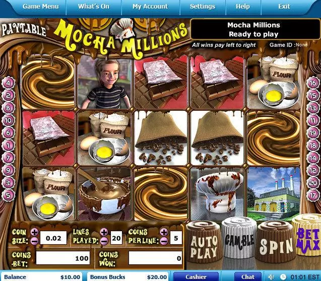 Mocha Millions Fun Slot Game made by Leap Frog with 5 Reel and 20 Line