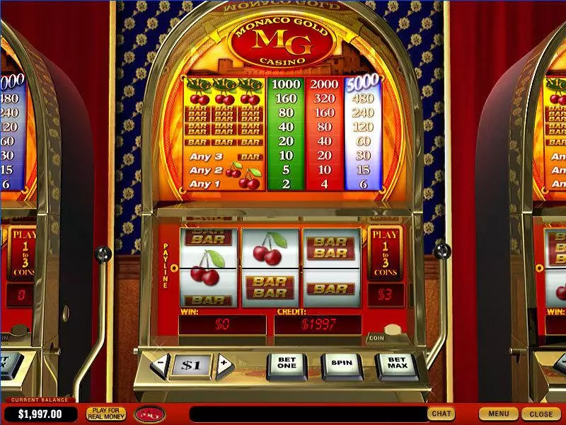 Monaco Gold Fun Slot Game made by PlayTech with 3 Reel and 1 Line