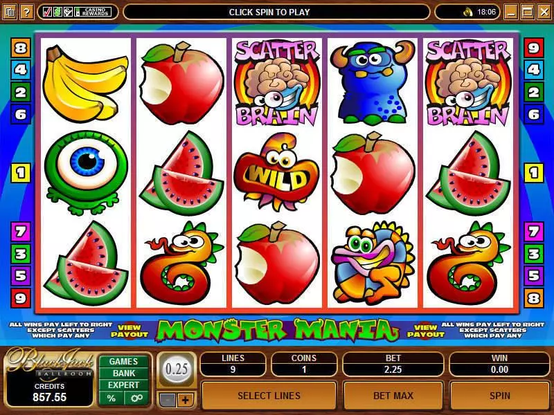 Monster Mania Fun Slot Game made by Microgaming with 5 Reel and 9 Line