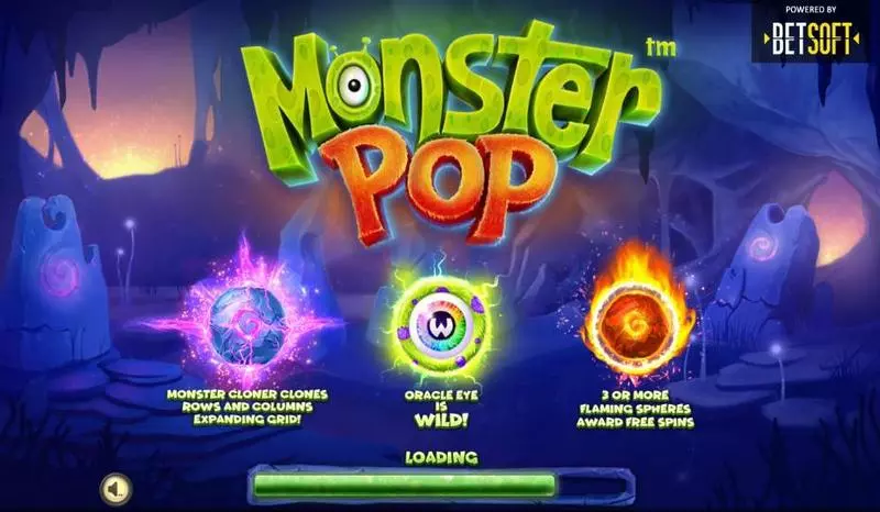 Monster Pop Fun Slot Game made by BetSoft with 5 Reel 