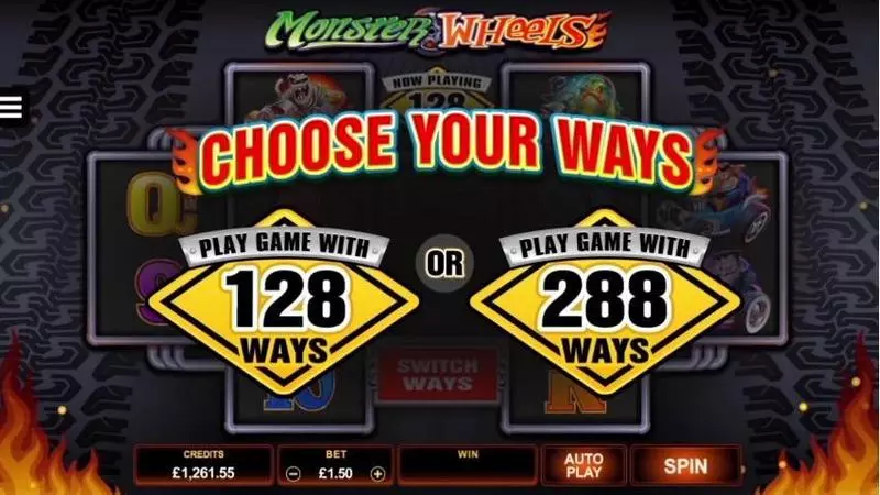 Monster Wheels Fun Slot Game made by Microgaming with 5 Reel and 288 Line