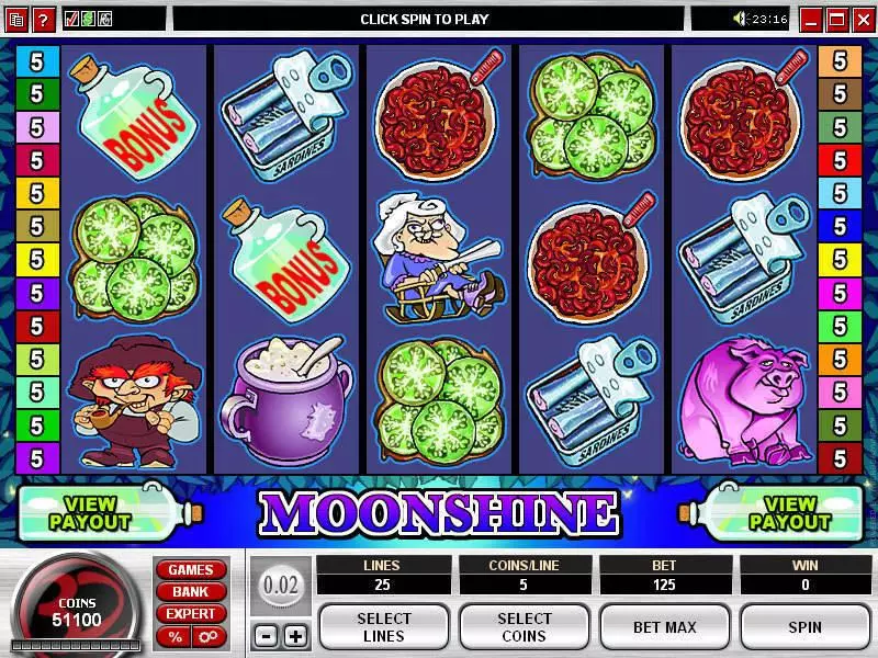 Moonshine Fun Slot Game made by Microgaming with 5 Reel and 25 Line