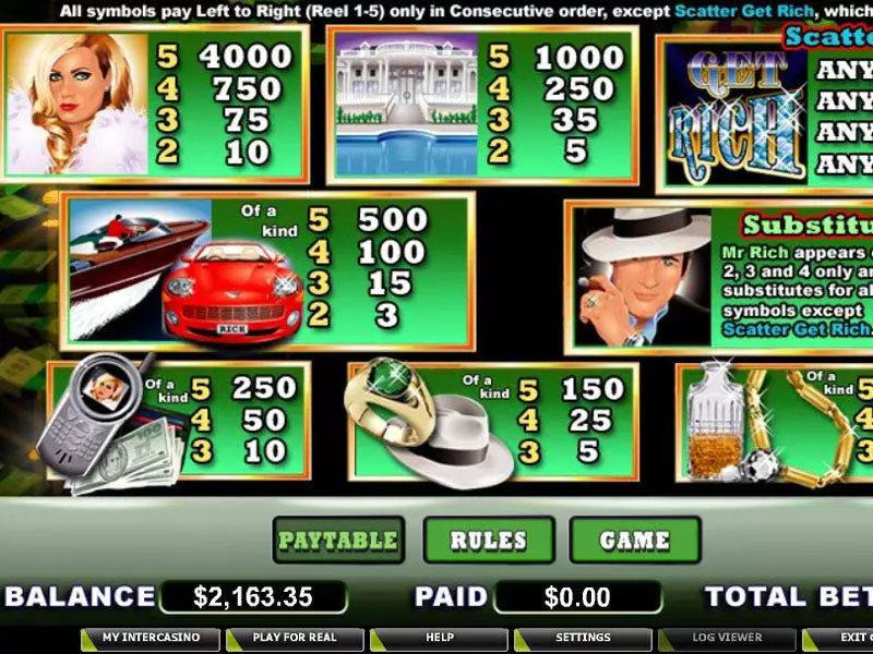 Mr. Rich Fun Slot Game made by CryptoLogic with 5 Reel and 9 Line