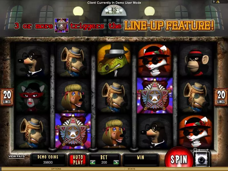 Mugshot Madness Fun Slot Game made by Microgaming with 5 Reel and 20 Line