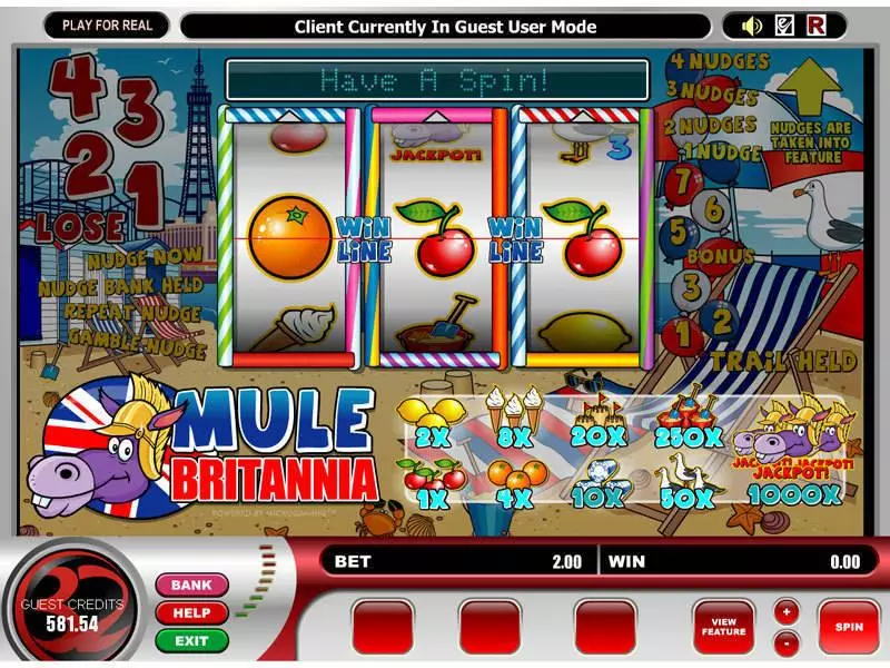 Mule Britannia Fun Slot Game made by Microgaming with 3 Reel and 1 Line