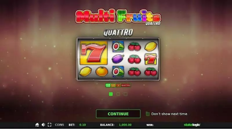 Multi Fruits Quattro Fun Slot Game made by StakeLogic with 5 Reel and 243 Line
