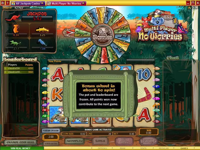 Multi-Player No Worries Fun Slot Game made by Microgaming with 5 Reel and 25 Line