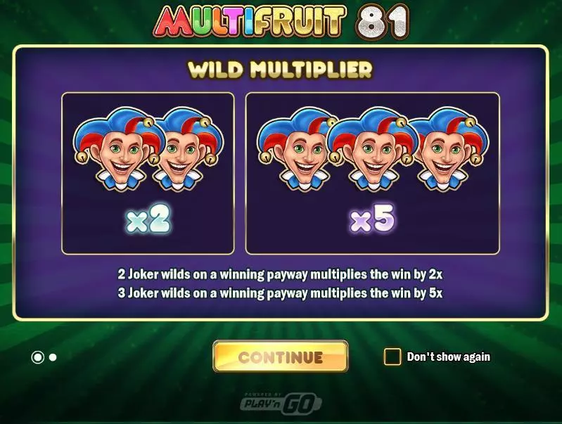 Multifruit 81 Fun Slot Game made by Play'n GO with 5 Reel and 81 Line