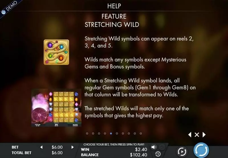 Mysterious Gems Fun Slot Game made by Genesis with 6 Reel 