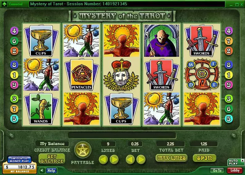 Mystery of the Tarot Fun Slot Game made by 888 with 5 Reel and 9 Line