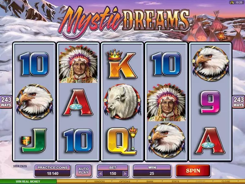 Mystic Dreams Fun Slot Game made by Microgaming with 5 Reel and 243 Line