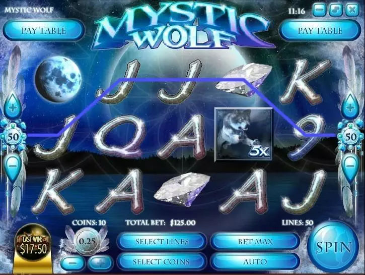 Mystic Wolf Fun Slot Game made by Rival with 5 Reel and 50 Line