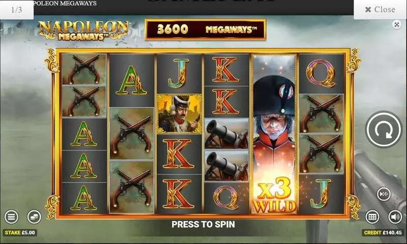 Napoleon  Fun Slot Game made by Blueprint Gaming with 6 Reel 