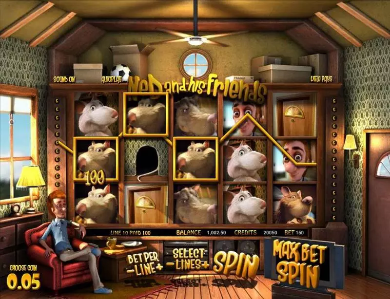 Ned and his Friends Fun Slot Game made by BetSoft with 3 Reel and 30 Line