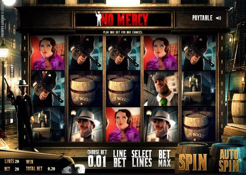 No Mercy Fun Slot Game made by Sheriff Gaming with 5 Reel and 20 Line