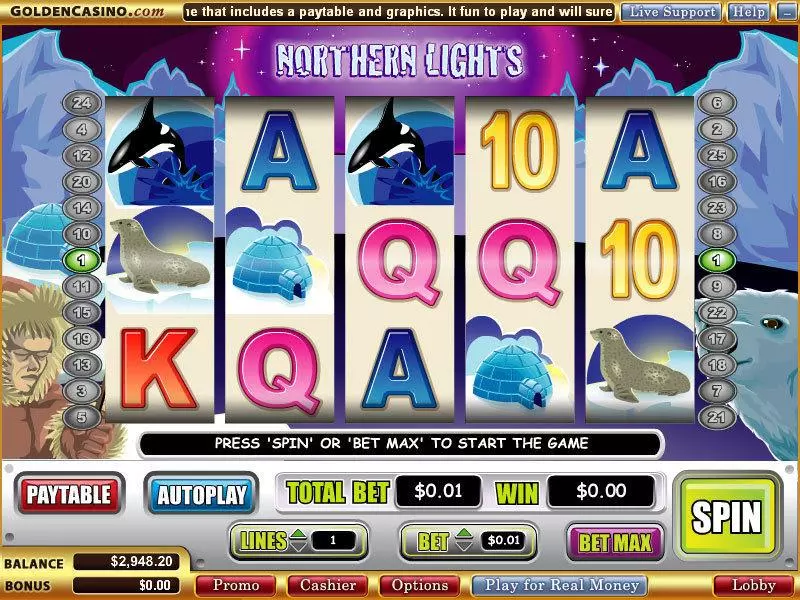 Northern Lights Fun Slot Game made by WGS Technology with 5 Reel and 25 Line