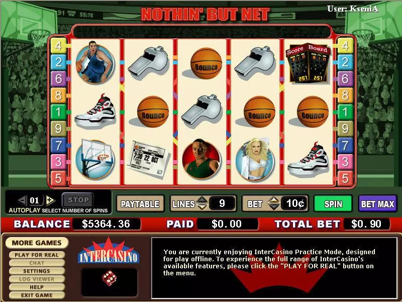 Nothin' But Net Fun Slot Game made by CryptoLogic with 5 Reel and 9 Line