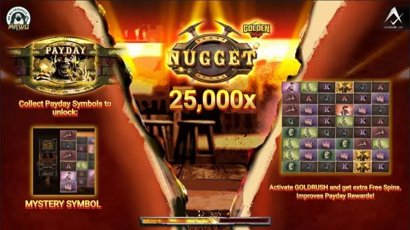 Nugget Fun Slot Game made by AvatarUX with 6 Reel and 117649 Lines
