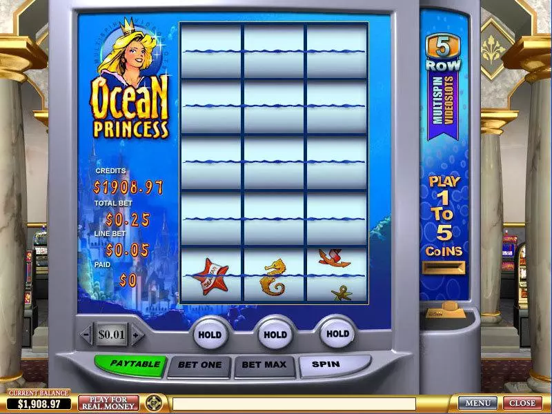 Ocean Princess Fun Slot Game made by PlayTech with 3 Reel and 1 Line