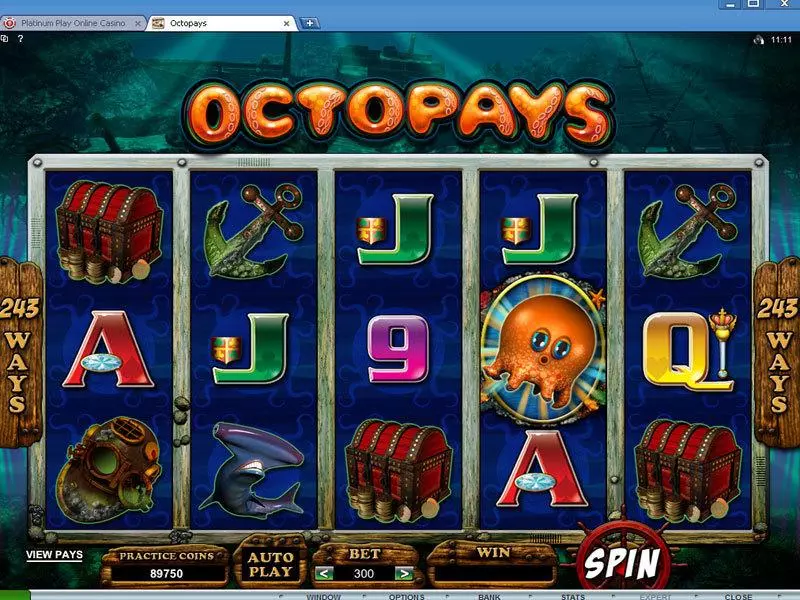 Octopays Fun Slot Game made by Microgaming with 5 Reel and 243 Line