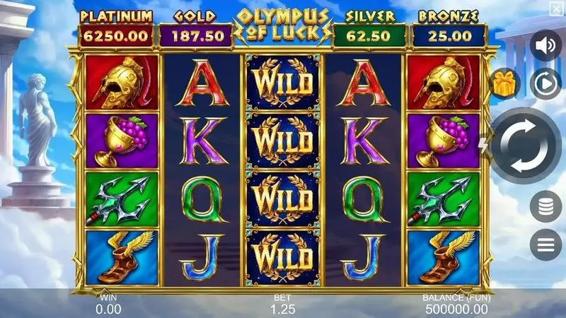 Olympus of Luck Fun Slot Game made by Gamzix with 5 Reel and 25 Line
