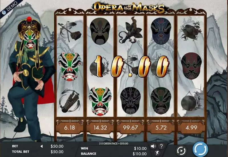 Opera of the Masks Fun Slot Game made by Genesis with 5 Reel and 243 Line