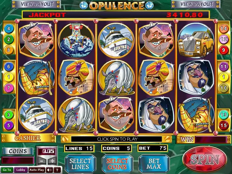 Opulence Fun Slot Game made by Wizard Gaming with 5 Reel and 15 Line