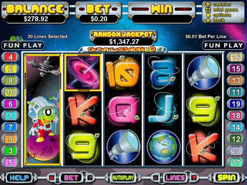 Out of This World Fun Slot Game made by BetSoft with 0 Reel and 0 Line