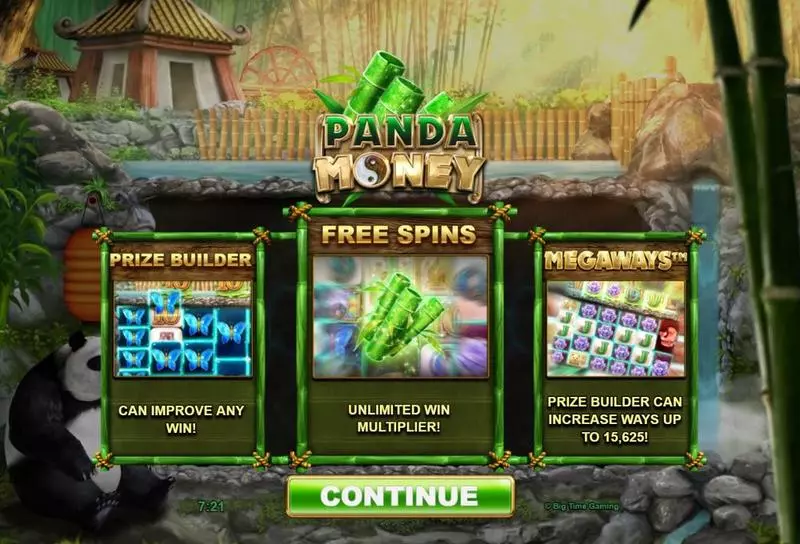 Panda Money Fun Slot Game made by Big Time Gaming with 5 Reel and 15625 Ways