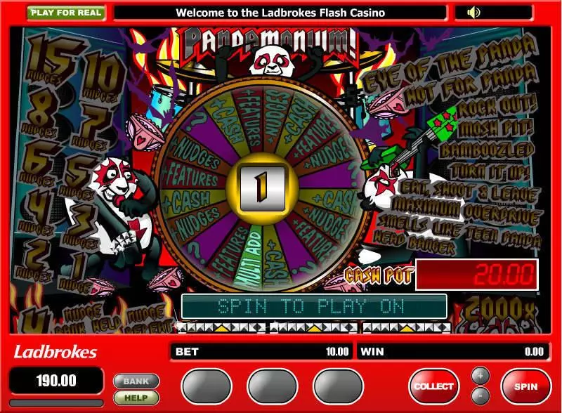 Pandamonium Fun Slot Game made by Microgaming with 3 Reel and 1 Line