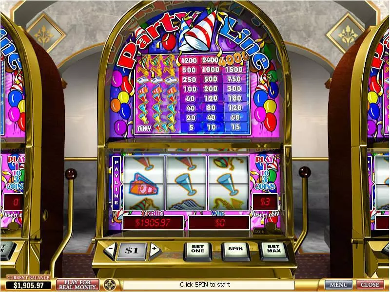 Party Line Fun Slot Game made by PlayTech with 3 Reel and 1 Line