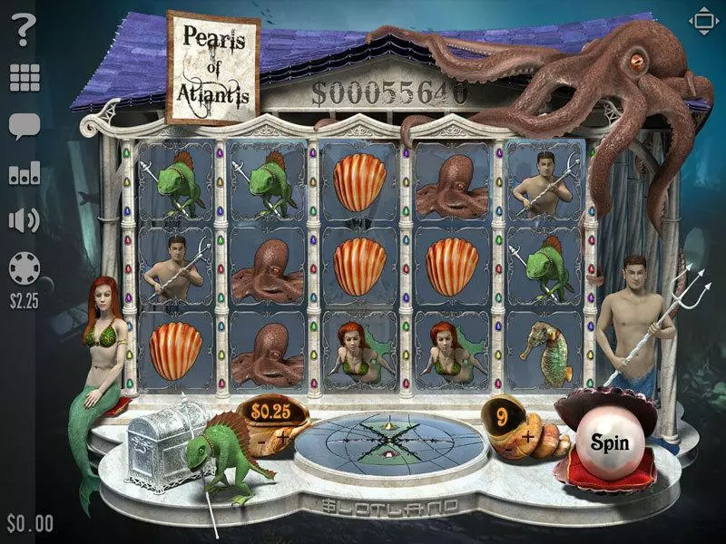 Pearls of Atlantis Fun Slot Game made by Slotland Software with 5 Reel and 9 Line