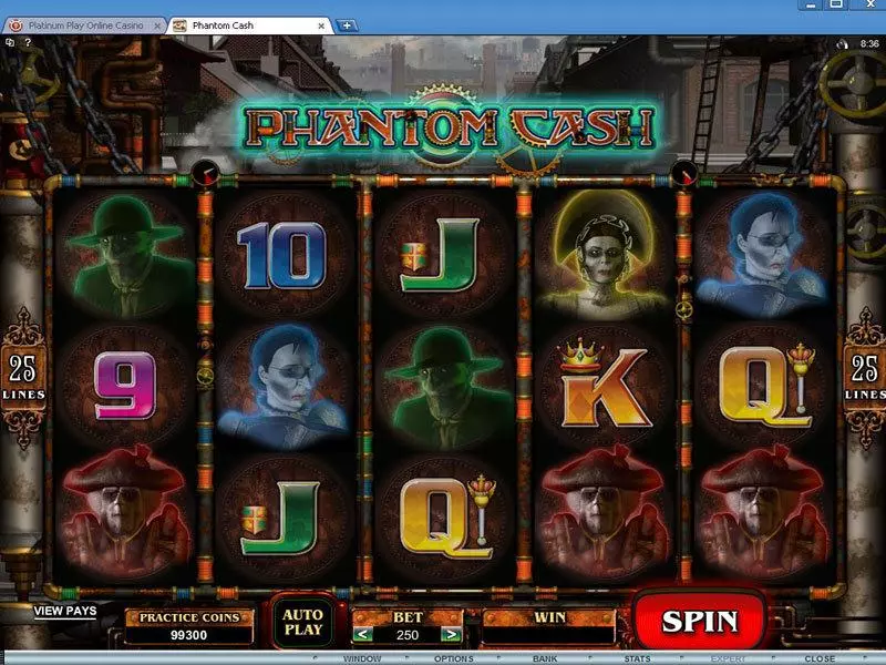 Phantom Cash Fun Slot Game made by Microgaming with 5 Reel and 25 Line