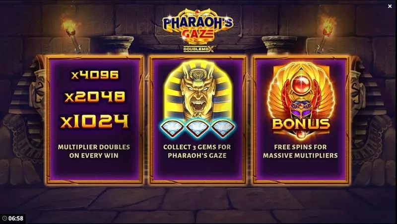 Pharaoh’s Gaze DoubleMax Fun Slot Game made by Bang Bang Games with 5 Reel and 20 Line