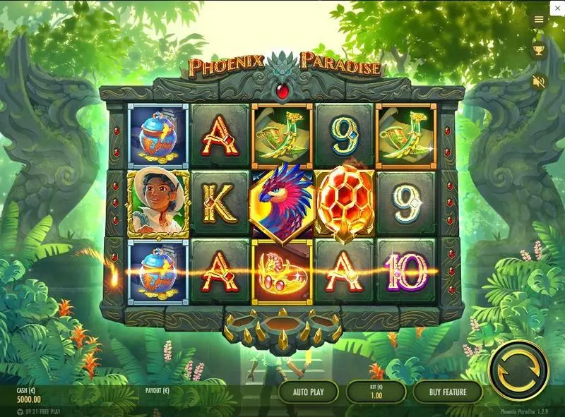 Phoenix Paradise Fun Slot Game made by Thunderkick with 5 Reel and 15 Line