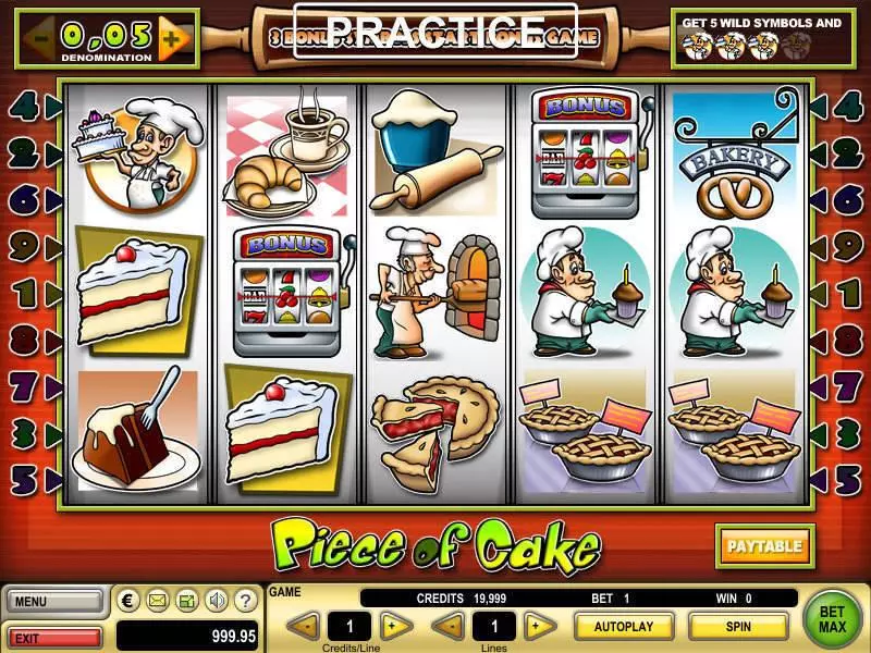 Piece of Cake Fun Slot Game made by GTECH with 5 Reel and 9 Line