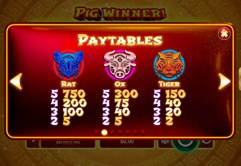 Pig Winner Fun Slot Game made by RTG with 5 Reel and 243 Line