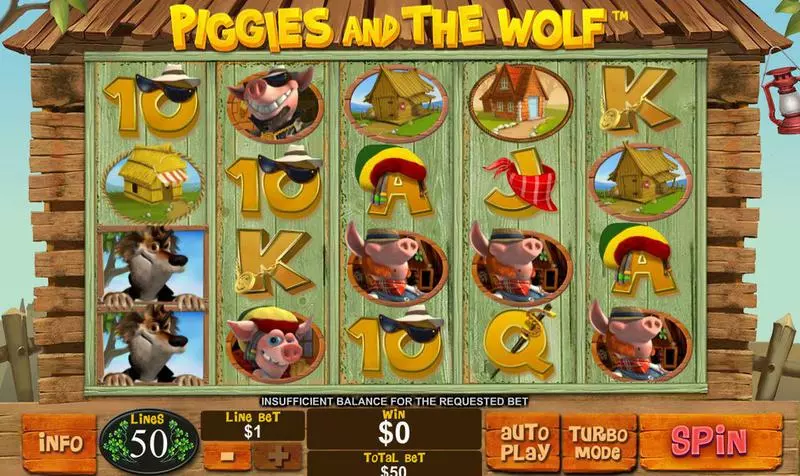 Piggies and the Wolf Fun Slot Game made by PlayTech with 5 Reel and 50 Line