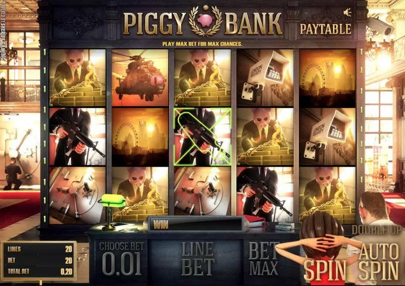 Piggy Bank Fun Slot Game made by Sheriff Gaming with 5 Reel and 20 Line