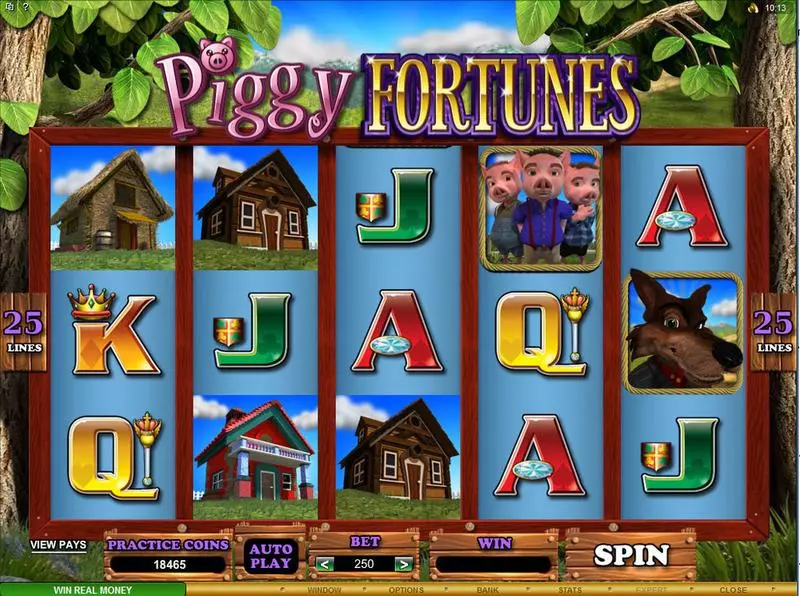 Piggy Fortunes Fun Slot Game made by Microgaming with 5 Reel and 25 Line