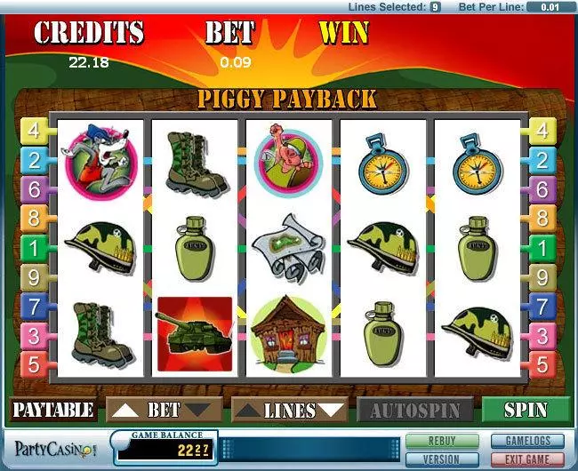 Piggy Payback Fun Slot Game made by bwin.party with 5 Reel and 9 Line