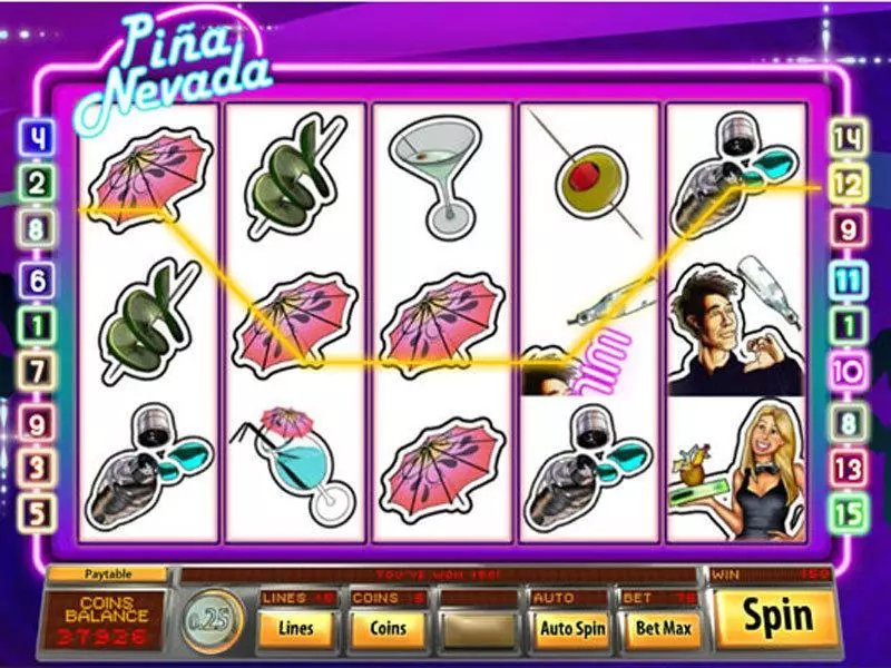Pina Nevada Video Fun Slot Game made by Saucify with 5 Reel and 15 Line