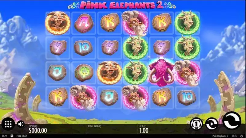Pink Elephants 2 Fun Slot Game made by Thunderkick with 6 Reel and 4096 Line