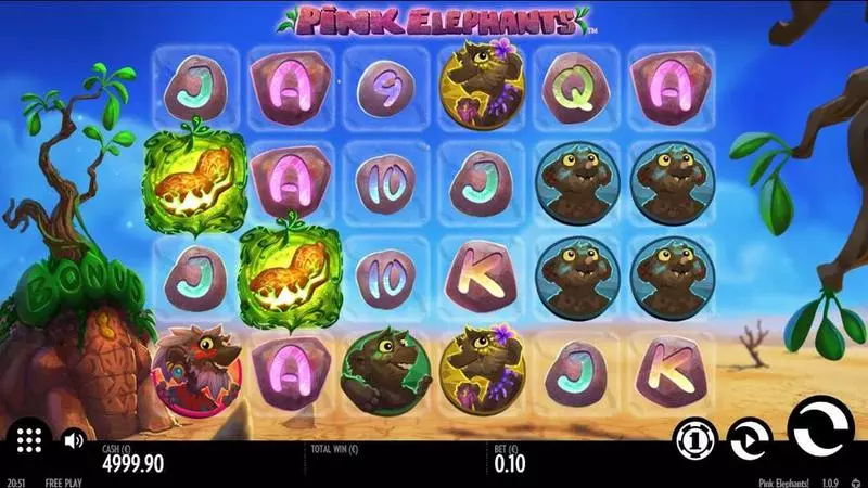 Pink Elephants Fun Slot Game made by Thunderkick with 6 Reel and 4096 Line