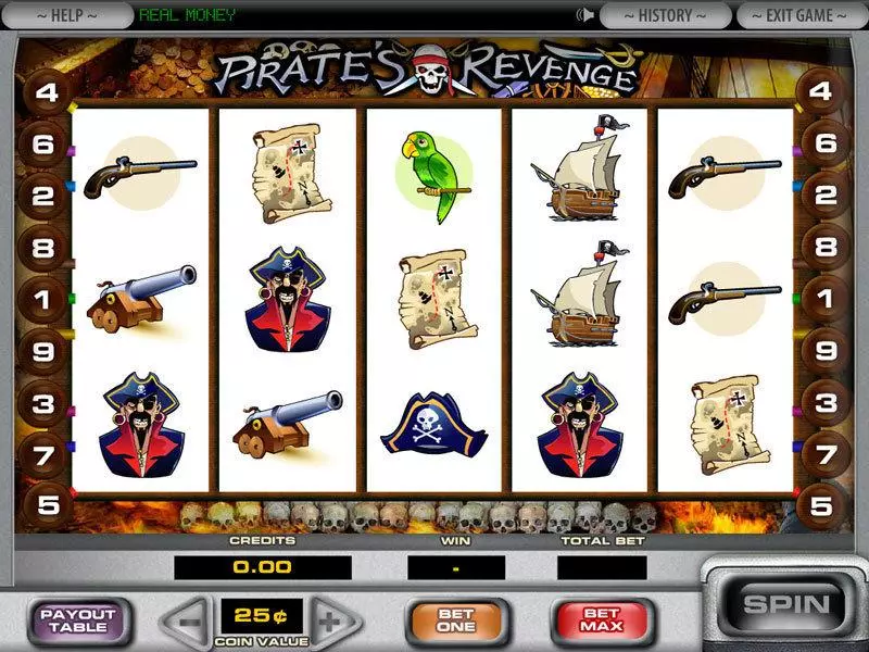 Pirate's Revenge Fun Slot Game made by DGS with 5 Reel and 9 Line