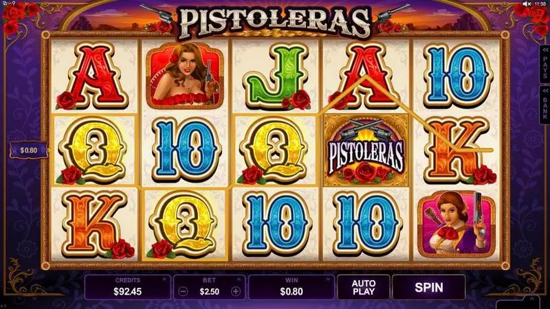 Pistoleras Fun Slot Game made by Microgaming with 5 Reel and 15 Line