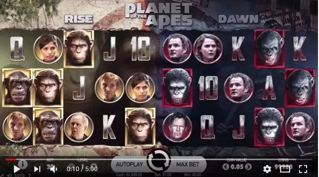 Planet of Apes Fun Slot Game made by NetEnt with 5 Reel and 20 Line