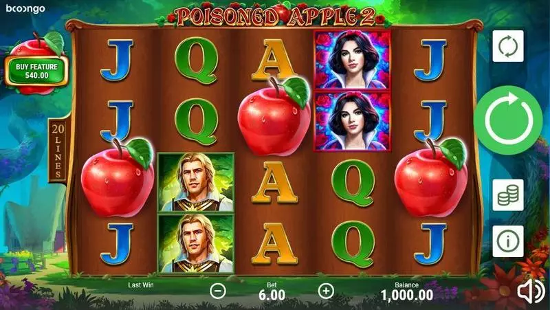 Poisoned Apple 2 Fun Slot Game made by Booongo with 5 Reel and 20 Line