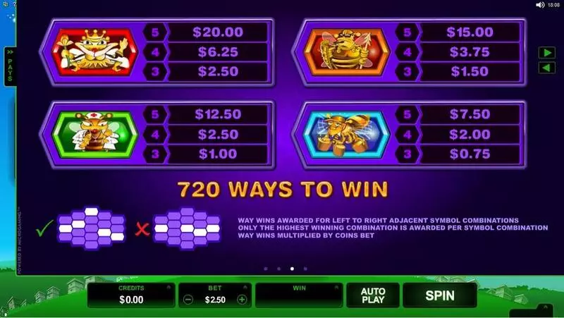 Pollen Party Fun Slot Game made by Microgaming with 5 Reel and 720 lines