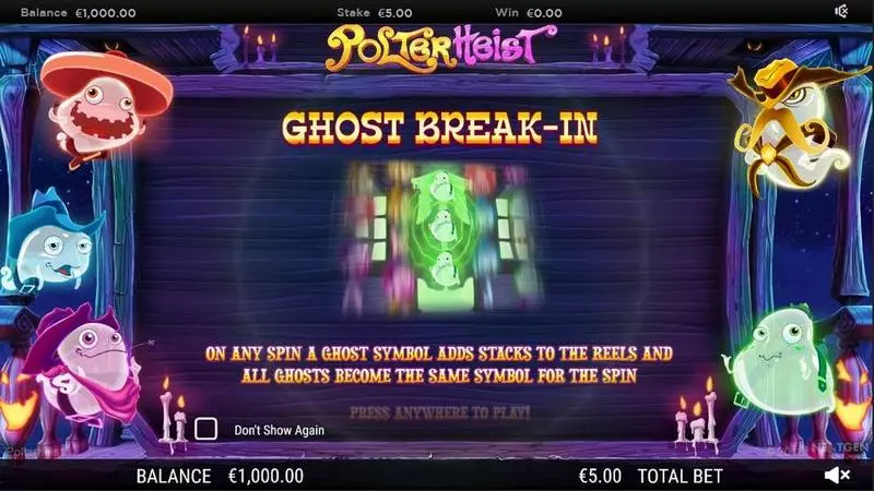 Polterheist  Fun Slot Game made by NextGen Gaming with 5 Reel and 100 Line